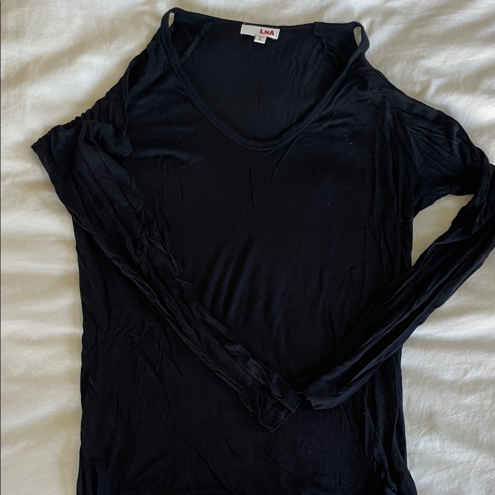 LNA Black Long Sleeve Shirt